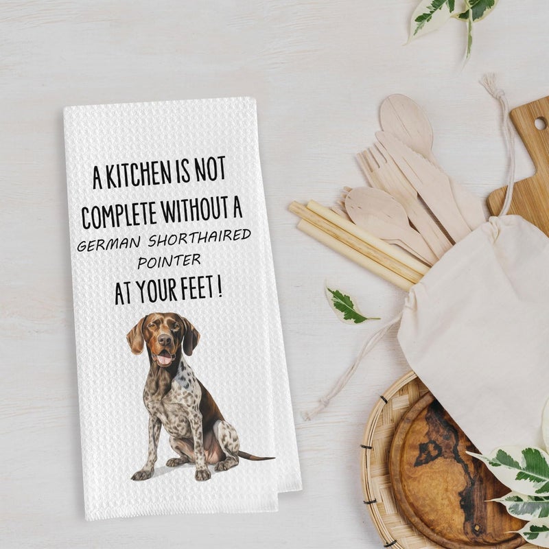 Geqtt German Shorthaired Pointer Dish Towels - 100% Waffle Weave Microfiber Kitchen Towels, German Shorthaired Pointer Color, 16x24 Inches - Image 4